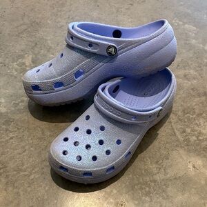 CROCS Sparkly Purple platform